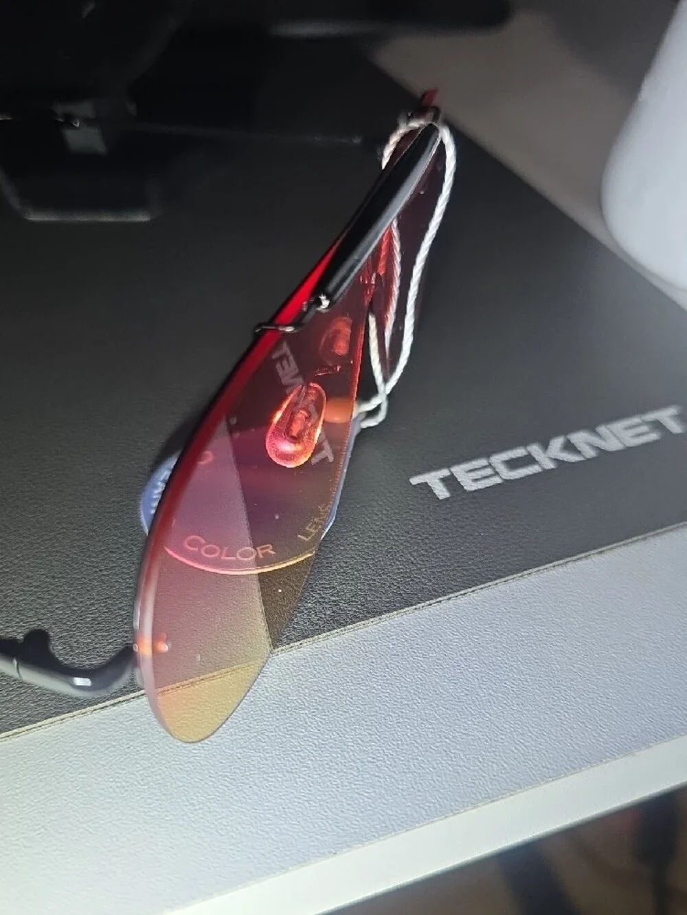 Gradient Shield Sunglasses - Red/Orange/Yellow Tint